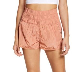 Free People FP Movement The Way Home Shorts Brushed Apricot Medium High Rise